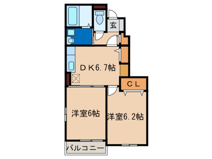 間取図 ハッピースマイルビラⅡ