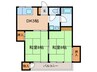 ドミール石内 2DKの間取り