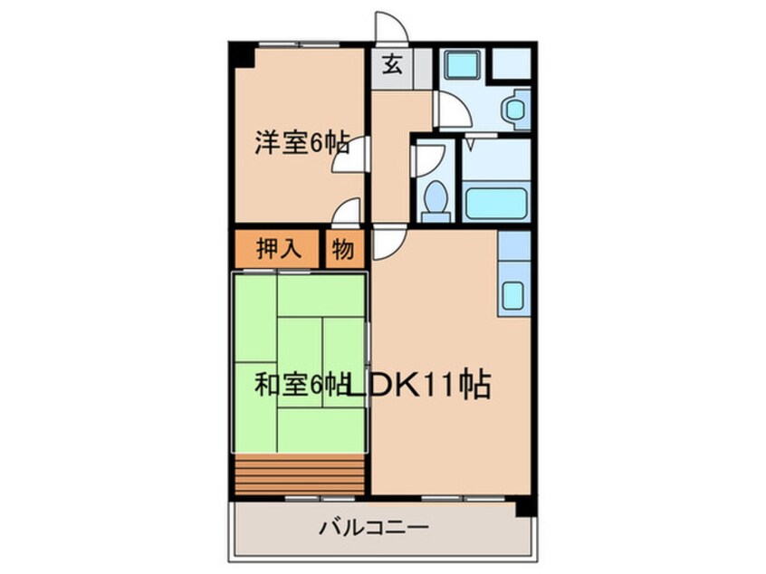 間取図 ﾌﾟﾚｽﾃｰｼﾞ北天神