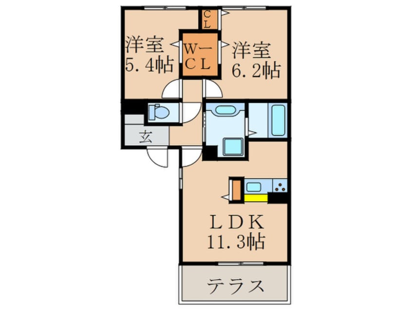 間取図 プラージュKJ