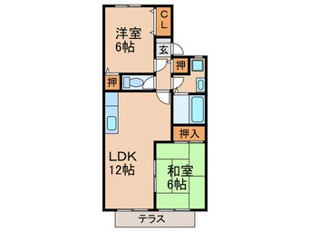 間取図 アフロ－テ山川Ｂ棟