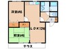 ア－バンライフ津福Ａ棟 2LDKの間取り