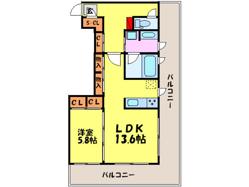 間取図 テングッド渡辺通