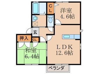 間取図 カサベルデ秋桜Ａ