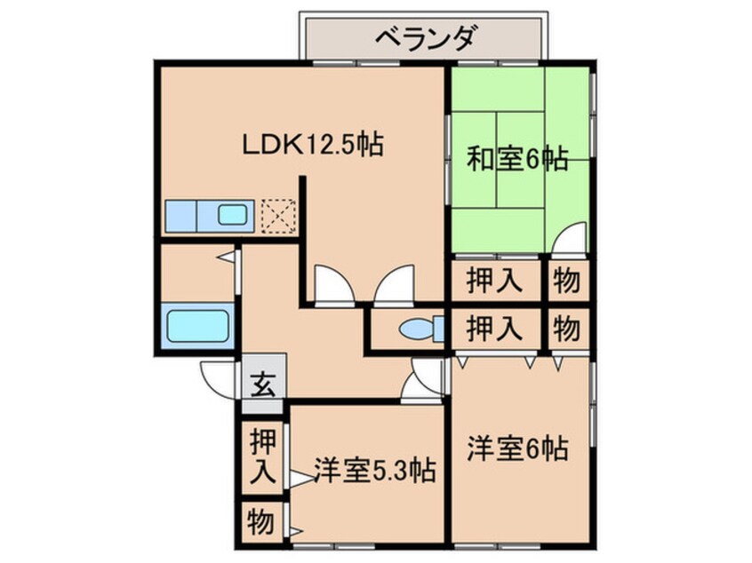 間取図 ステラ柏原ⅡＡ棟