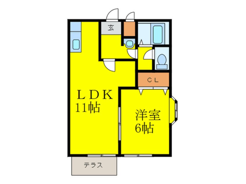 間取図 森山アパート　Ａ