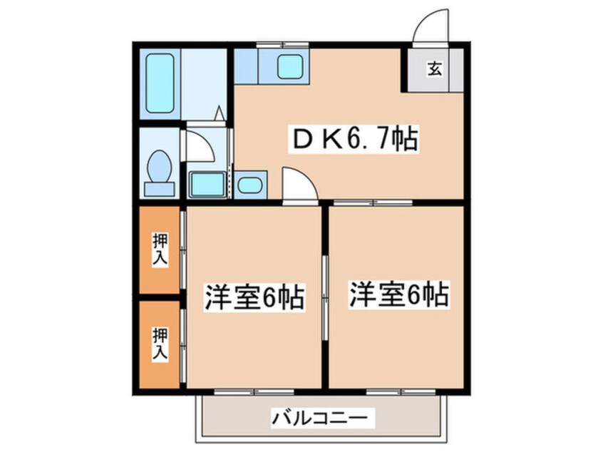 間取図 エスペラント田中Ｂ