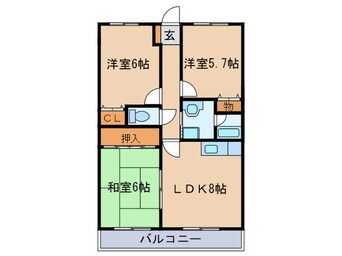 間取図 アークヒル久留米