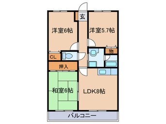 間取図 アークヒル久留米