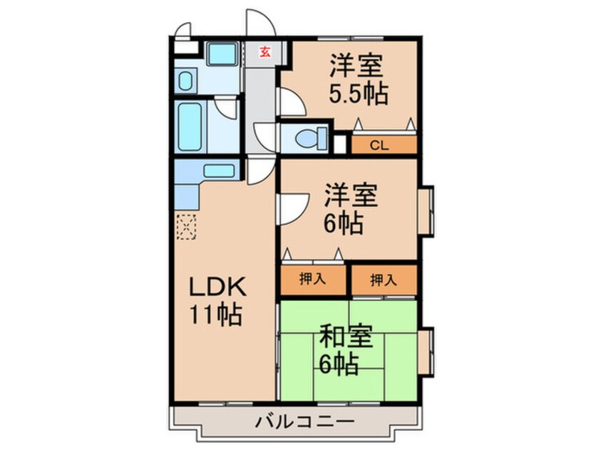 間取図 アークヒル久留米