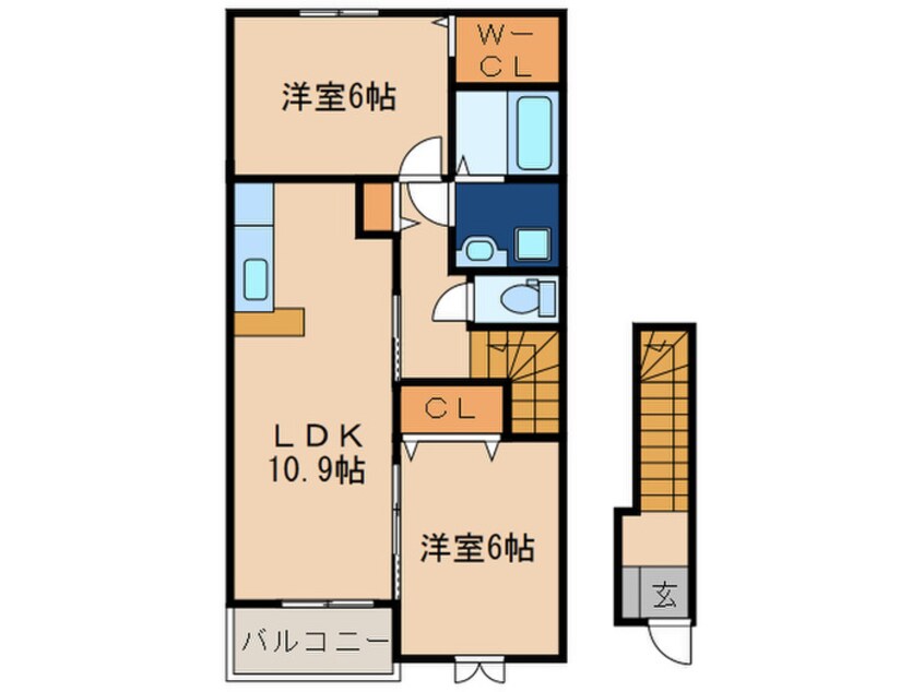 間取図 ブルックサイドレジデンスC