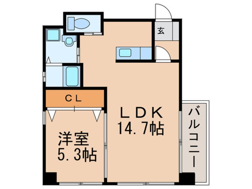 間取図 ロイヤルタワ－花畑駅前