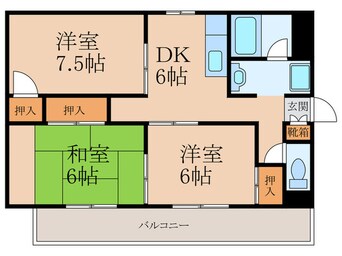 間取図 コ－ポヤナセ