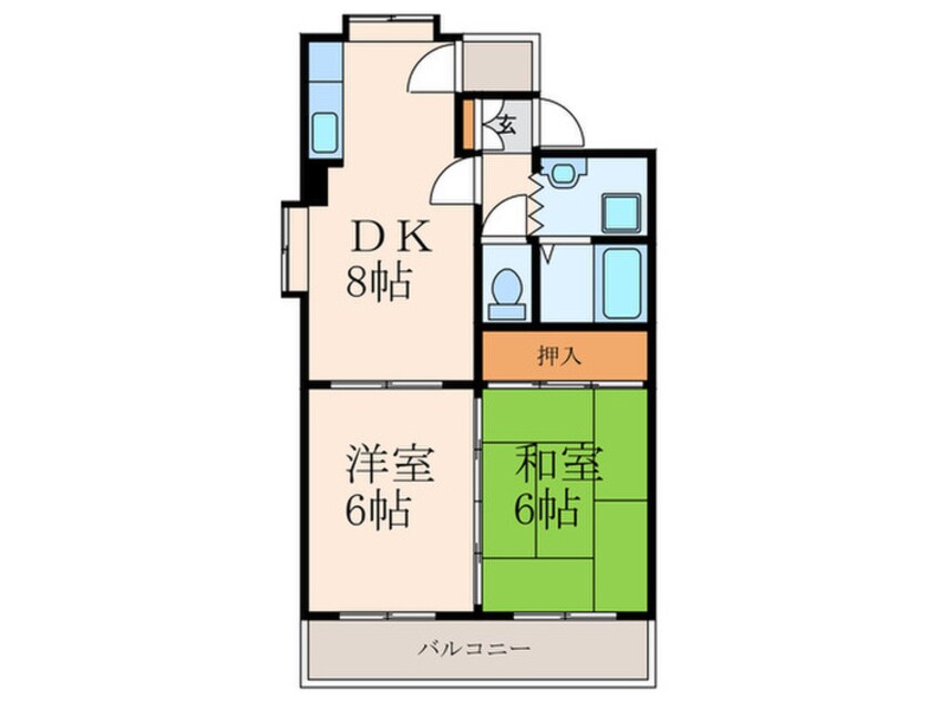 間取図 シャレ－ドでぐち