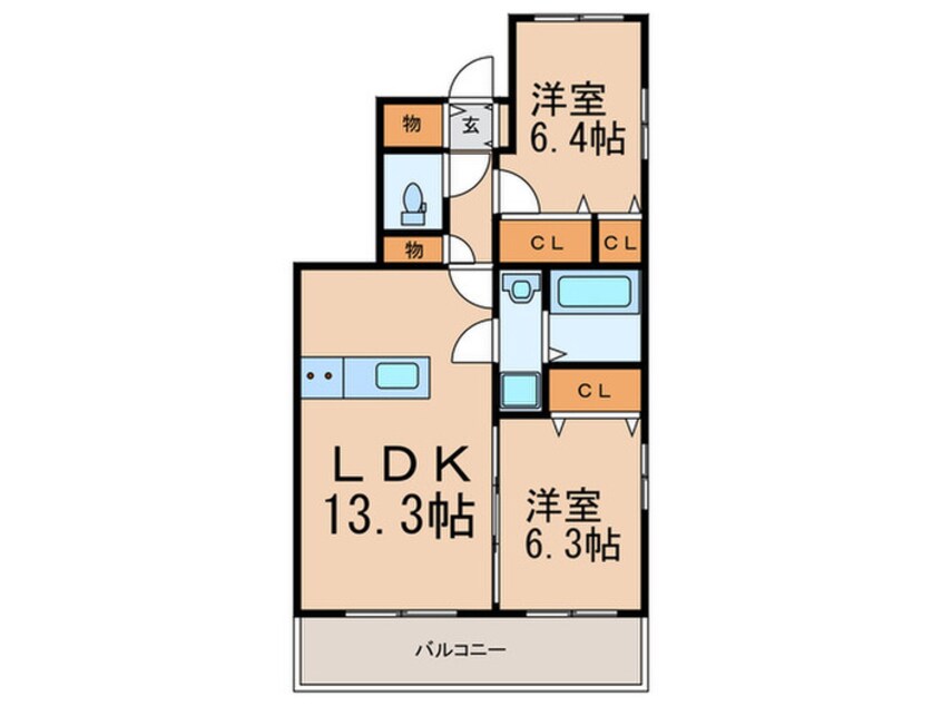 間取図 ベルソレイユⅠ