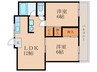 CLEO石坪 2LDKの間取り