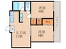 CLEO石坪 2LDKの間取り