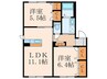 コンフォルト・Ｍ　Ａ棟 2LDKの間取り