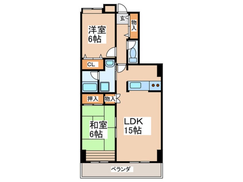 間取図 ヴィラ横尾