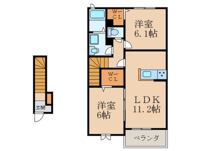 間取図 ボヌールKM　C棟