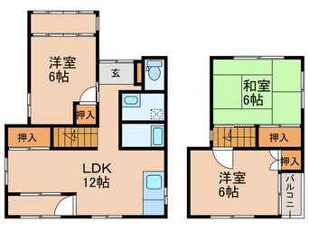 間取図 北九州市八幡西区上の原戸建