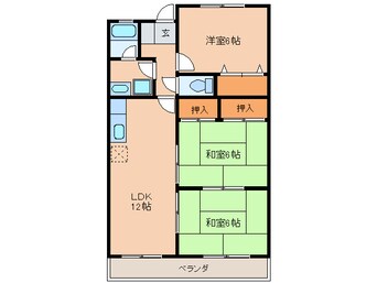 間取図 クレセント下大利