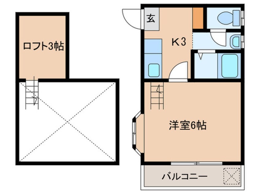 間取図 アルカディア梅林　Ｐａｒｔ１