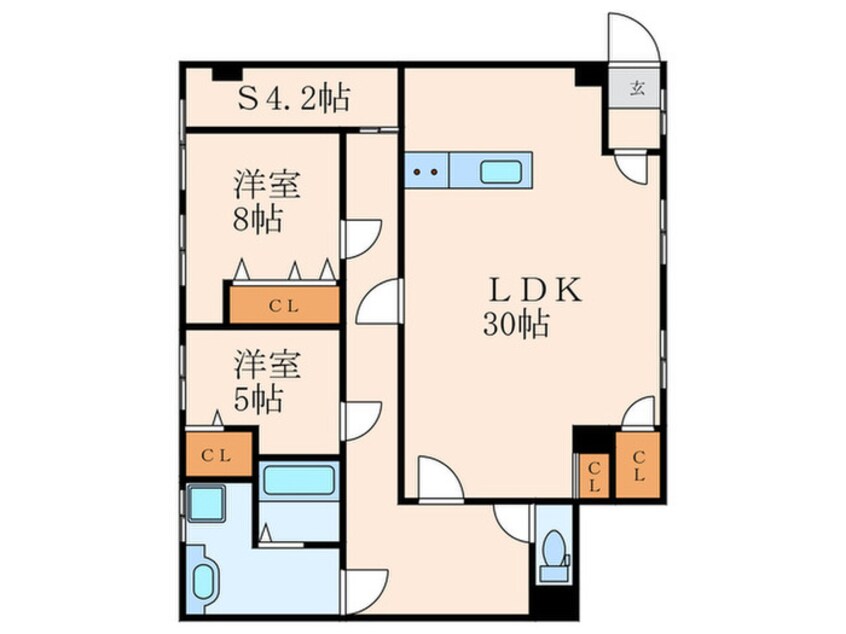 間取図 ベルガ前田