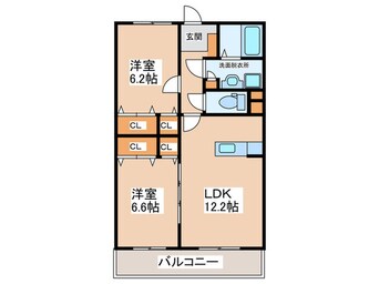 間取図 デューク筑紫野