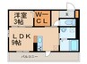 カルミア 1LDKの間取り