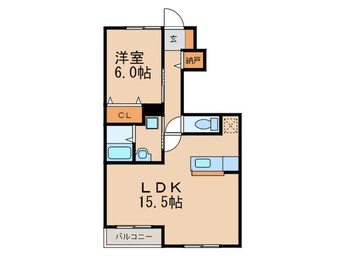 間取図 プラト－原町　Ｂ