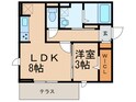 Ｄ-ｒｏｏｍ　Ｆ.京町の間取図