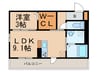 Ｄ-ｒｏｏｍ　Ｆ.京町 1LDKの間取り