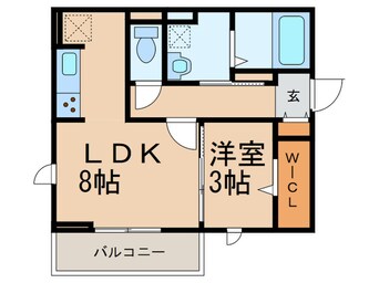 間取図 Ｄ-ｒｏｏｍ　Ｆ.京町