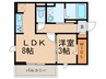 Ｄ-ｒｏｏｍ　Ｆ.京町 1LDKの間取り