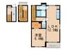 チャク弐番館 1LDKの間取り