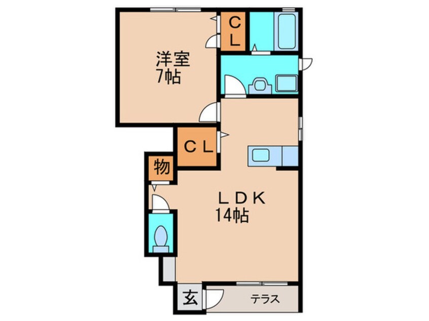 間取図 ベルリードひびきのＢ