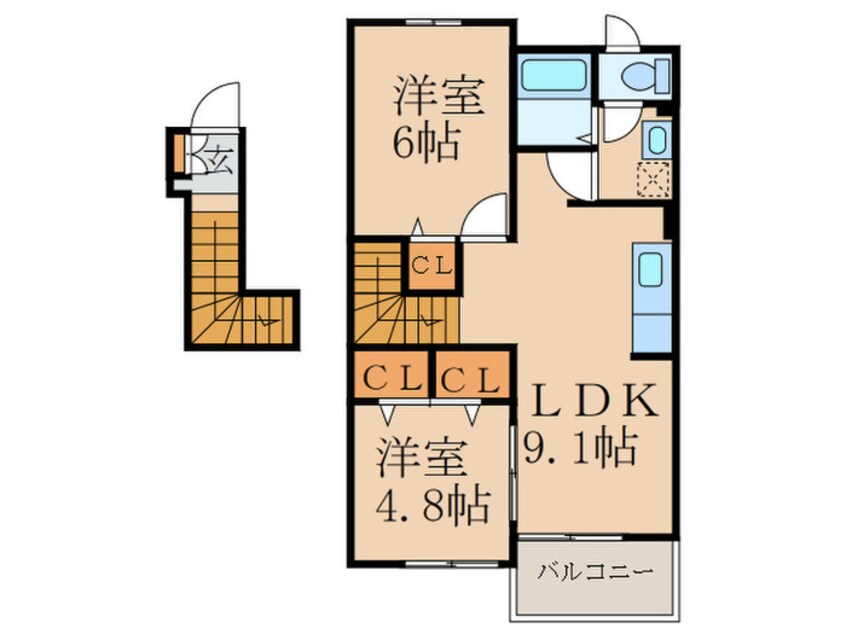 間取図 ヴィラ・弥生桜 Ａ棟