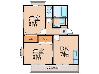 間取図 ルート浦園ⅥＡ棟