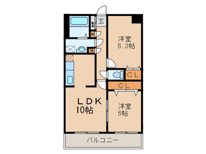 間取り図 パグーロ東平尾