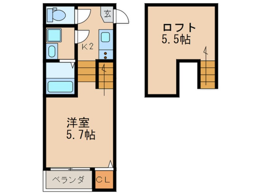 間取図 パルビアーレ笹原