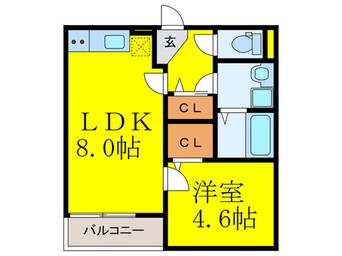 間取図 カーサラドリ博多南