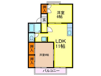 間取図 パ－クハイツシバタＡ棟