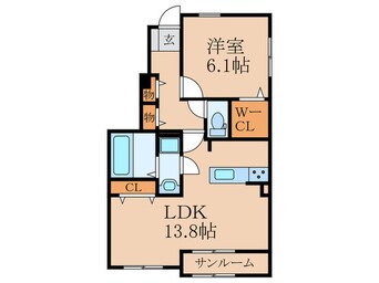 間取図 サニー・ブリーズ金屋C