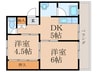 ビレッジハウス小倉南２ 2DKの間取り