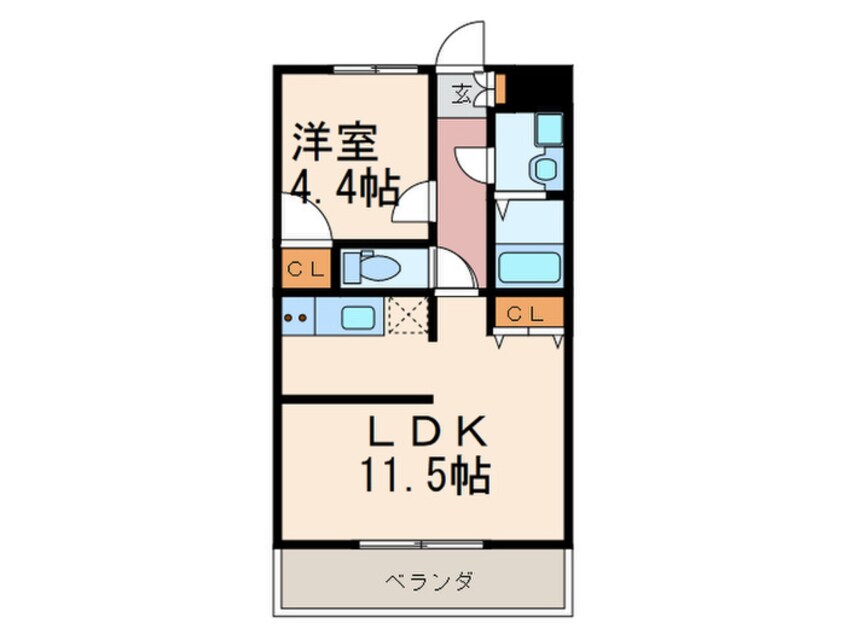 間取図 ＭＤＩカーサラヴァンダ黒崎