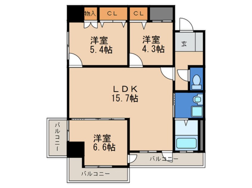 間取図 ピポットコート今池