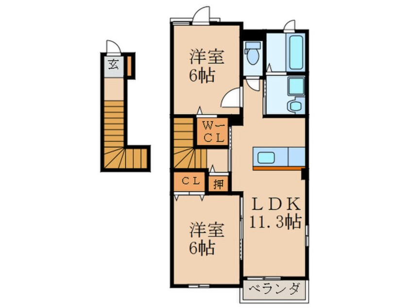 間取図 フェリオＥ棟