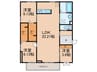 D-room　NEXT　諏訪野 3LDKの間取り