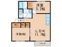 ディアス南王子B棟の間取図